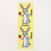Tapis De Yoga Cute bunny rabbit with vegetables (Dos)