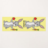 Tapis De Yoga Cute bunny rabbit with vegetables (Devant (Horizontal))