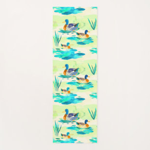 Tapis De Yoga Cute canard turquoise motif