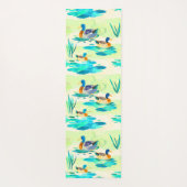 Tapis De Yoga Cute canard turquoise motif (Dos)
