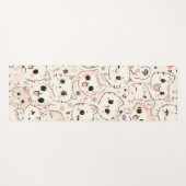 Tapis De Yoga Cute Chat simple chaton Motif (Devant (Horizontal))