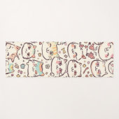 Tapis De Yoga Cute Chat simple chaton Motif (Devant (Horizontal))