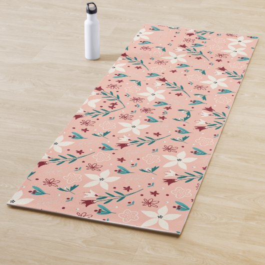 Tapis De Yoga Cute florale moderne (En situation)