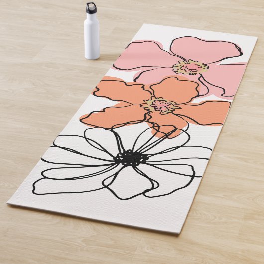 Tapis De Yoga cute flowers (En situation)