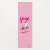 Tapis De Yoga Cute Funny Girl Hot Carlin rose (Devant)
