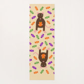 Tapis De Yoga Cute Halloween Rat et Citrouille (Dos)