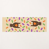 Tapis De Yoga Cute Halloween Rat et Citrouille (Devant (Horizontal))