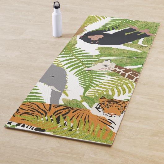 Tapis De Yoga Cute Jungle Animaux Safari Garçon | Fille (En situation)