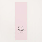 Tapis De Yoga Cute Kawaii Kitten Visage de chat avec nez de coeu (Devant)