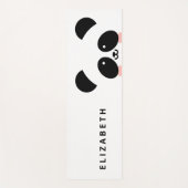 Tapis De Yoga Cute Kawaii Panda| Ajouter votre nom (Devant)