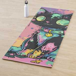 Tapis De Yoga Cute Kawaii Pastel Goth Patchwork Gothique Déplais