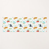 Tapis De Yoga Cute Kitten Greenery Adventure (Devant (Horizontal))