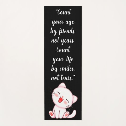 Tapis De Yoga Cute Kitten Rire (Devant)