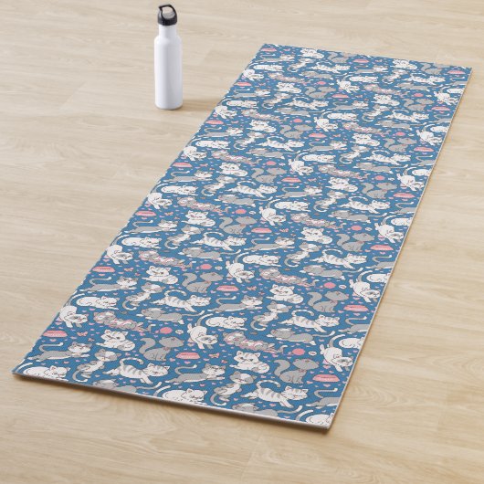 Tapis De Yoga Cute Kitty Love (En situation)