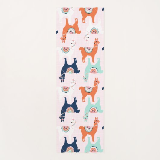 Tapis De Yoga Cute Llama Yoga Mat (Devant)