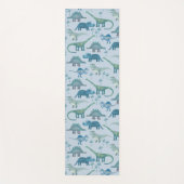 Tapis De Yoga Cute Motif de dinosaure bleu préhistorique (Devant)
