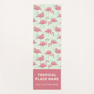 Tapis De Yoga Cute motif Flamingo texte personnalisé