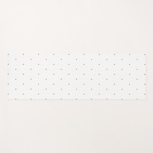 Tapis De Yoga Cute Noir blanc minuscule pois élégant motif (Devant (Horizontal))