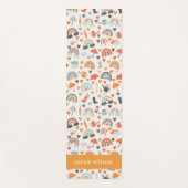 Tapis De Yoga Cute Orange Blue Spring Rainbow Clouds Motif (Devant)