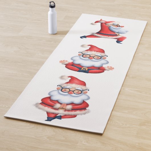 Tapis De Yoga Cute Père Noël dans la méditation (En situation)