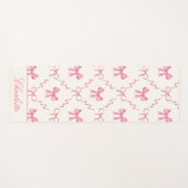Tapis De Yoga Cute Pink Bow (Devant (Horizontal))