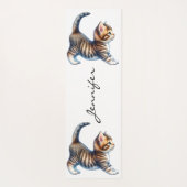 Tapis De Yoga Cute Tabby Chat Yoga Mat (Dos)