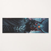 Tapis De Yoga Cyberpunk Demon Samurai (Devant (Horizontal))