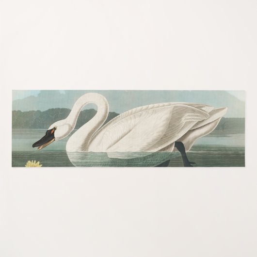 Tapis De Yoga cygne audubon cygnes d'eau blanche (Devant (Horizontal))