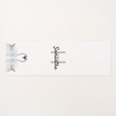 Tapis De Yoga Cygne blanc nom d'amour monogramme (Devant (Horizontal))