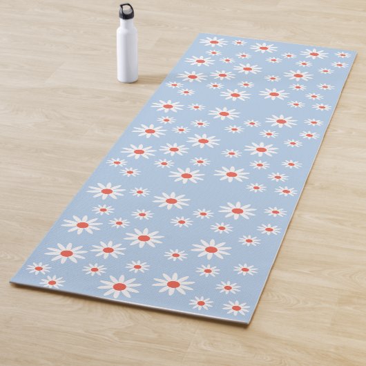 Tapis De Yoga Daisy Flowers Pattern (En situation)