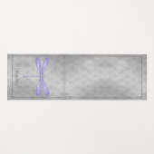 Tapis De Yoga Damas de libellule violette (Devant (Horizontal))