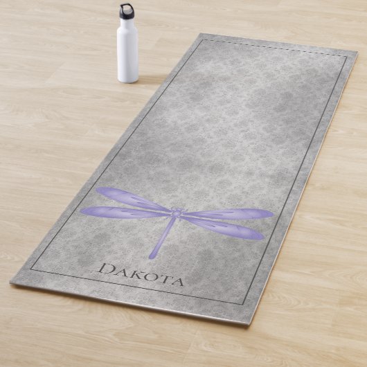 Tapis De Yoga Damas de libellule violette (En situation)