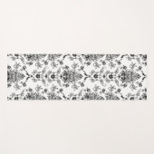 Tapis De Yoga Damas noir sur blanc (Devant (Horizontal))