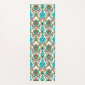 Tapis De Yoga Damask Floral Patterns Plum Turquoise (Devant)