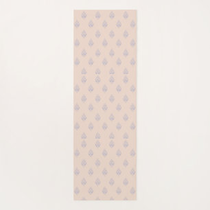 Tapis De Yoga Damassé animal bleu porcelaine