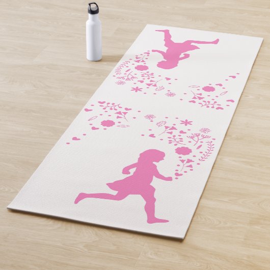 Tapis De Yoga Dame Rose. (En situation)