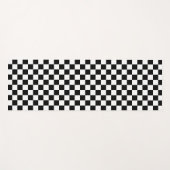 Tapis De Yoga Damier noir classique (Devant (Horizontal))