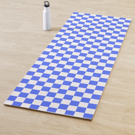 Tapis De Yoga Damier saphir classique visuel  (En situation)