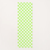 Tapis De Yoga Damier vert citron visuel classique (Devant)