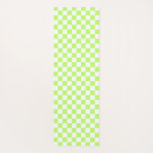 Tapis De Yoga Damier vert citron visuel classique (Dos)