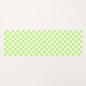 Tapis De Yoga Damier vert citron visuel classique (Devant (Horizontal))