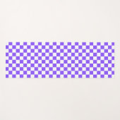 Tapis De Yoga Damier violet classique visuel (Devant (Horizontal))
