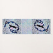 Tapis De Yoga Dandelion de chat cosmique (Dos (Horizontal))