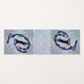 Tapis De Yoga Dandelion de chat cosmique (Devant (Horizontal))