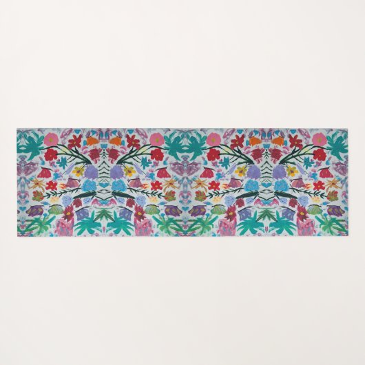 Tapis De Yoga Danse papillon Monogramme floral Yoga Mat (Dos (Horizontal))