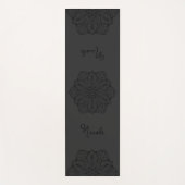 Tapis De Yoga Dark Gray Beautiful Mandala With Custom Name (Devant)