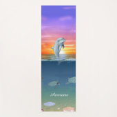Tapis De Yoga Dauphin, lever de soleil, tortues et Script Yoga M (Devant)