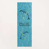 Tapis De Yoga Dauphins et bulles amusants (Devant)
