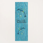Tapis De Yoga Dauphins et bulles amusants (Dos)