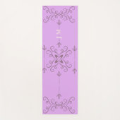 Tapis de Yoga de Couleur Violette Conçu (Devant)